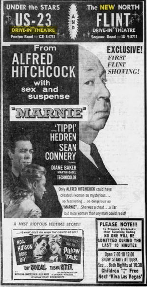 US-23 Drive-In Theater - Aug 1964 Ad (newer photo)